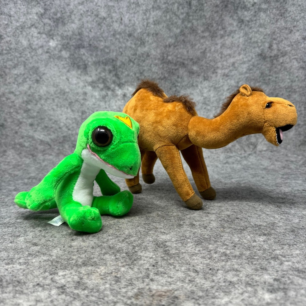 GEICO‎ Gecko & Caleb Camel Hump Day Plush Stuffed Animal Set Promo
